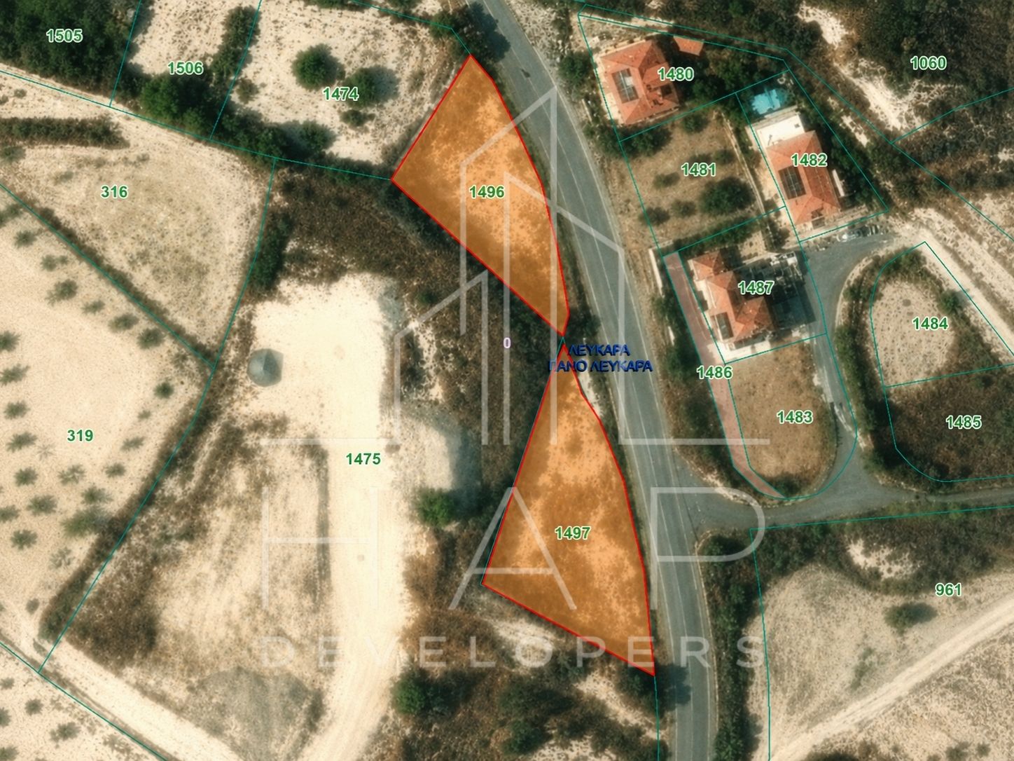 Two land parcels for sale in Pano Lefkara Larnaca